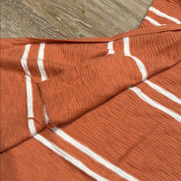 MADEWELL SZ XS Striped Orange Women’s Cardigan Sweater - Picture 8 of 10